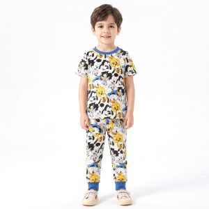 Looney Tunes Boys Half Sleeves Pajama Set MCHAKKY - White