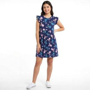 Stitch Ladies Dress - Dark Blue