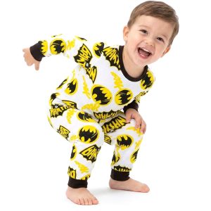 Batman Boys Full Sleeves Pajama Set MCHAKKY - White