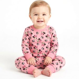Minnie Summer Infant Full Sleeves Pajama Set - Hot Pink