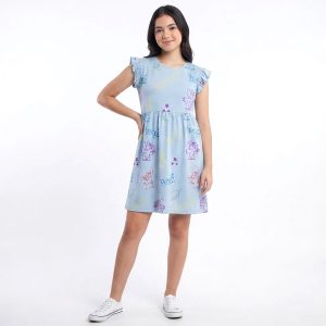 Stitch Ladies Dress - Sky Blue