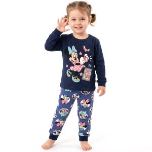 Minnie Stars Girls Full Sleeves Pajama Set KHAFIF - Blue