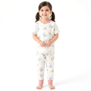 Stitch Girls Half Sleeves Pajama Set MCHAKKY - White