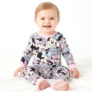 Minnie Summer Infant Full Sleeves Pajama Set - Pink