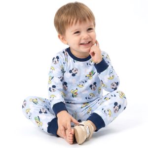 All Mickey Boys Full Sleeves Pajama Set MCHAKKY - Sky Blue