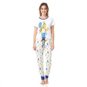 Simpsons Ladies Pajama Set - White