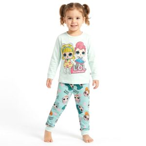 LOL Girls Full Sleeves Pajama Set KHAFIF - Sea Green