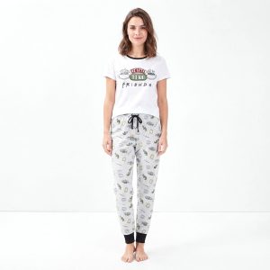 Friends Ladies Pajama Set - White