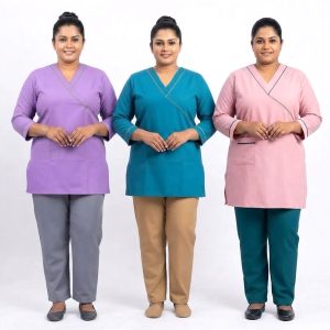 Side Uniforms Maid Kreb Punjabi يونيفورم كريب - Purple, Blue, Pink