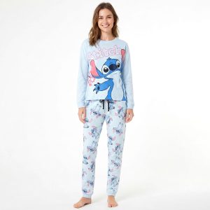 Stitch Ladies Pajama Set - Sky Blue