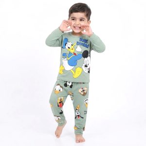 Donald Duck Boys Full Sleeves Pajama Set KHAFIF - Grey