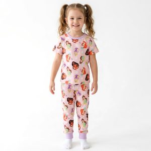 Moana Girls Half Sleeves Pajama Set MCHAKKY - Pink