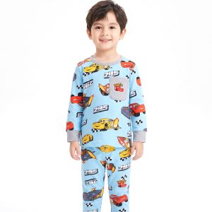 Cars 295 Boys Full Sleeves Pajama Set KHAFIF - Sky Blue