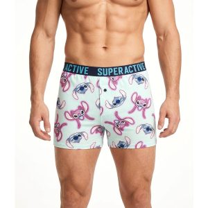 Stitch Angel Men's Boxer (XL) - Blue
