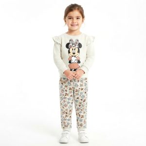 Minnie Floral Girls Winter Training Suit - Off White