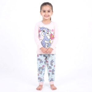 Thumper Girls Full Sleeves Pajama Set KHAFIF - Pink Blue