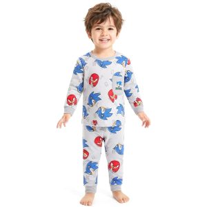 Face Sonic Boys Full Sleeves Pajama Set KHAFIF - Grey