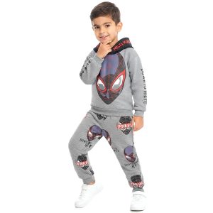 Down Spiderman Boys Winter Training Suit - Grey