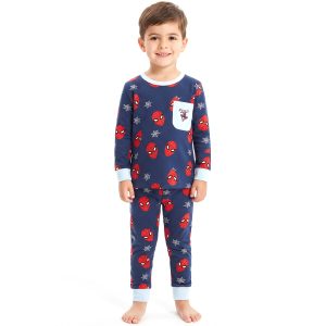 Web Spiderman Boys Full Sleeves Pajama Set KHAFIF - Navy