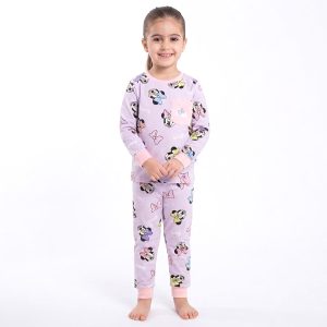 Daisy Bow Girls Full Sleeves Pajama Set KHAFIF - Purple