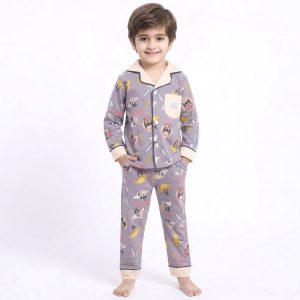 Looney Tunes Boys Front Open Pajama Set - Grey