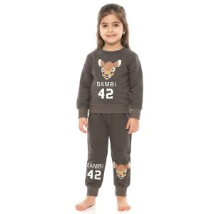 Bambi 42 Girls Winter Training Suit - Dark Grey