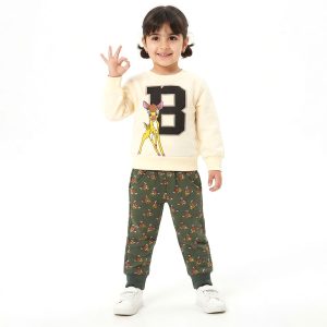 B Deer Girls Winter Training Suit - Cream Green