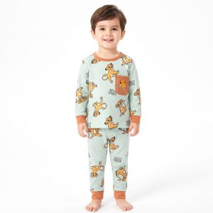 Lion King Boys Full Sleeves Pajama Set KHAFIF - Green