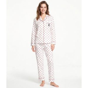 VS Love Ladies Full Sleeves Pajama Set - White