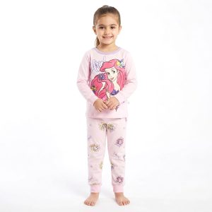 Ariel Girls Full Sleeves Pajama Set KHAFIF - Pink